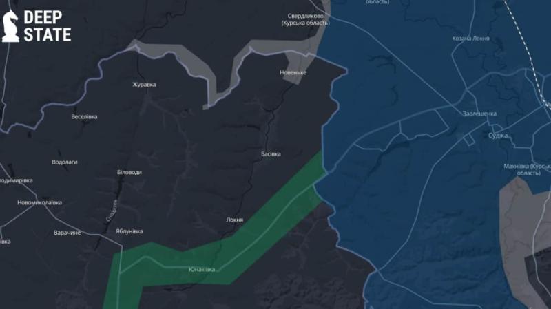 Згідно з інформацією від DeepState, російські війська в Курській області здійснюють контроль за логістичними маршрутами Збройних Сил України шляхом вогневого впливу.