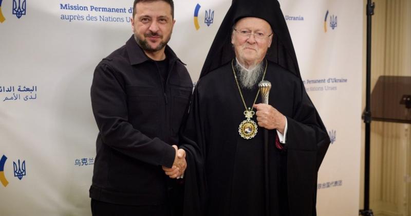 Зеленський провів бесіду з Вселенським Патріархом Варфоломієм: Росія намагається перетворити свою спрагу до насильства на базу національної гордості.