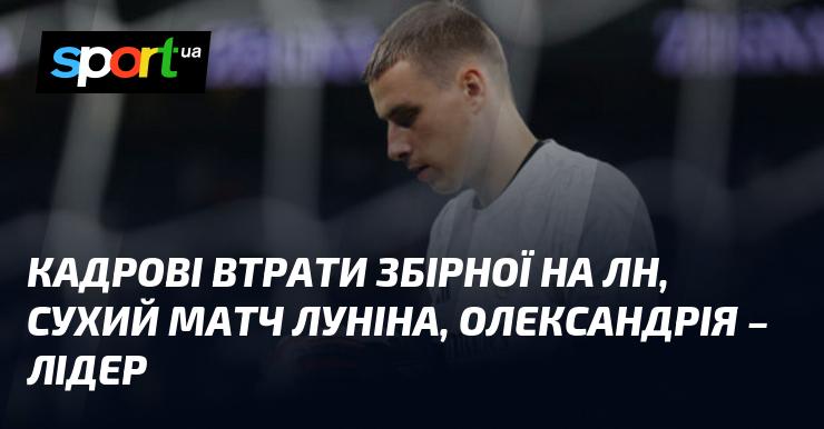 Втрати гравців у складі збірної на Лігі націй, безгольовий виступ Луніна, а також Олександрія - на вершині таблиці.