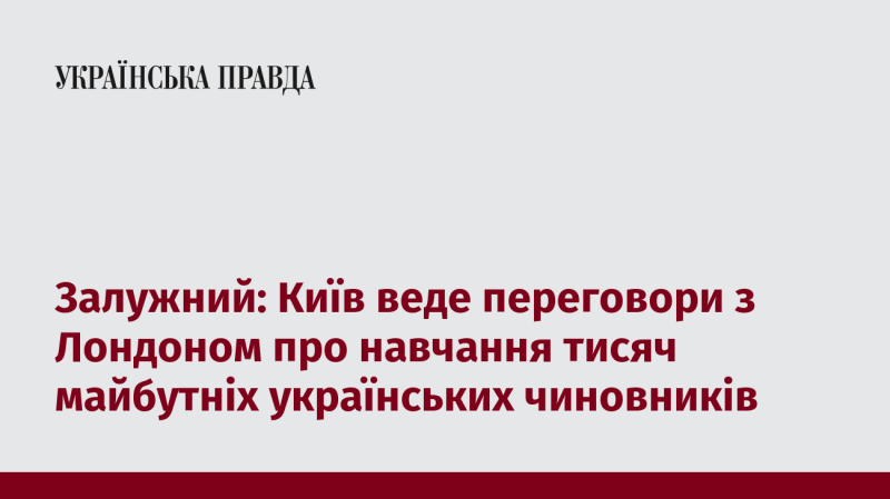 Залужний: Київ веде консультації з Лондоном щодо підготовки тисяч нових українських державних службовців.