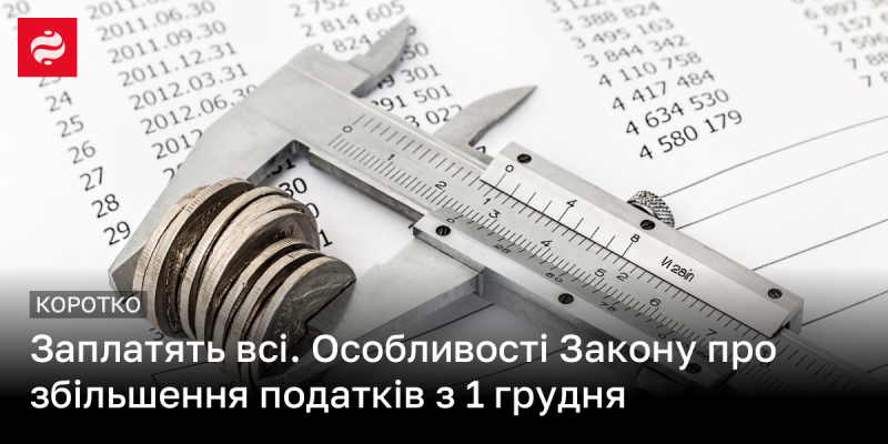 Всі повинні сплатити. Особливості нового податкового законодавства, яке вступає в силу з 1 грудня.