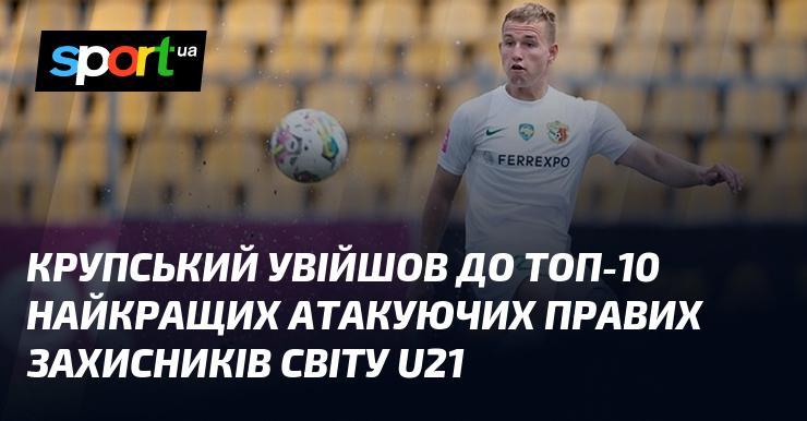 Крупський потрапив до десятки найкращих атакуючих правих захисників світу серед гравців до 21 року.