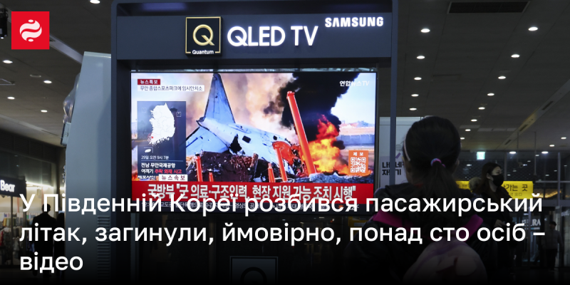 У Південній Кореї сталася аварія пасажирського літака, внаслідок чого загинуло кілька десятків осіб - є відеозапис події.