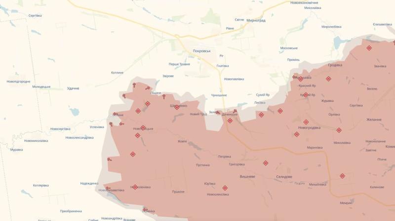 Російські війська зробили поступ у кількох населених пунктах на території Донецької області, згідно з інформацією від DeepState.