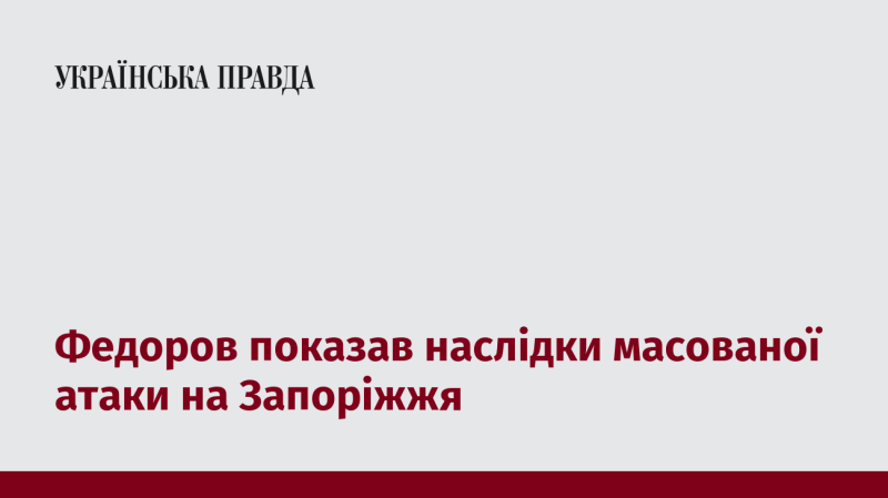 Федоров продемонстрував результати масштабної атаки на Запоріжжя.