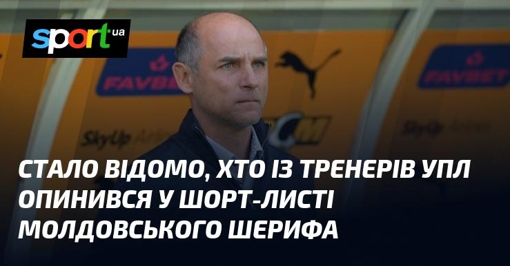 З'ясувалося, які тренери з УПЛ потрапили до списку кандидатів на посаду в молдовському клубі Шериф.