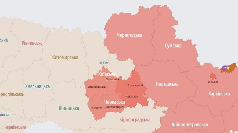 В Київській області розпочалися оголошення повітряної тривоги в певних районах.