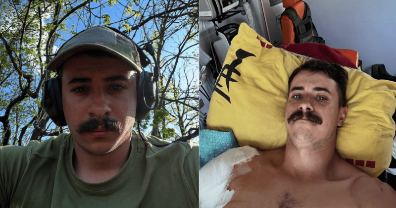 Ярослав Грубич, син телеведучого, висловився після отриманого поранення на фронті.