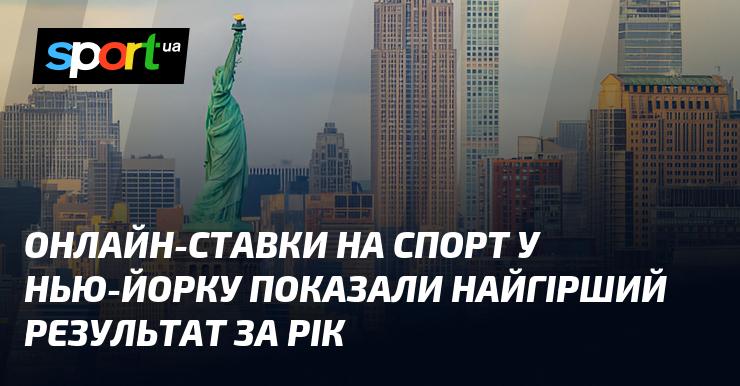 Онлайн-ставки на спортивні події в Нью-Йорку зафіксували найнижчий показник за останній рік.